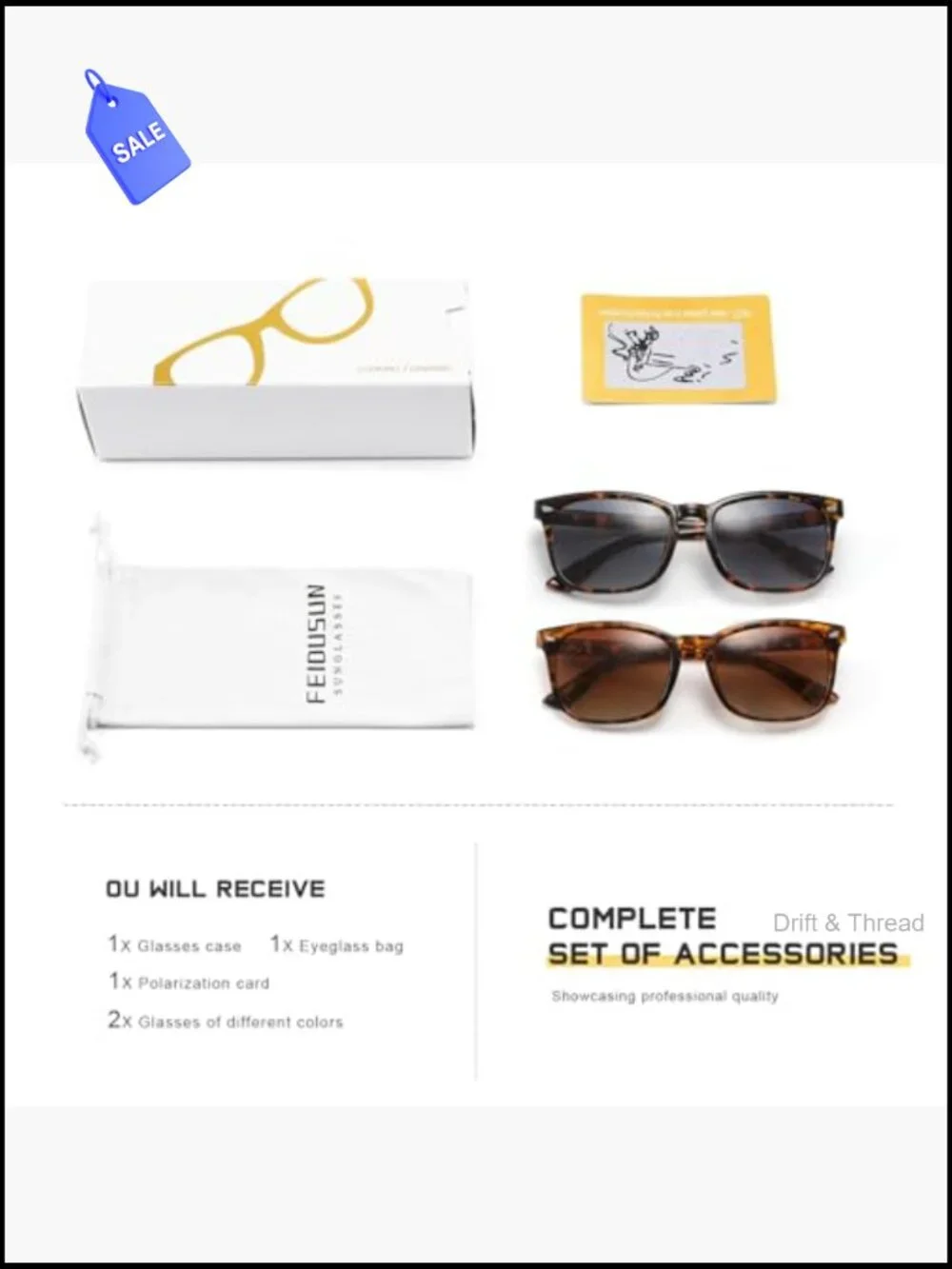 Polarized Sunglasses for Women Men Classic Trendy UV Protection